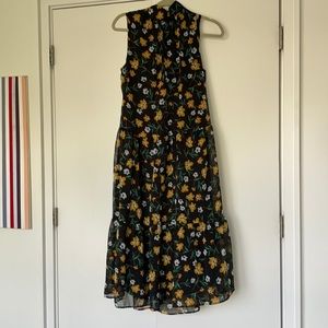 High neck floral dress
